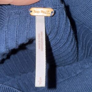 Free people Blue Knit skirt with slit